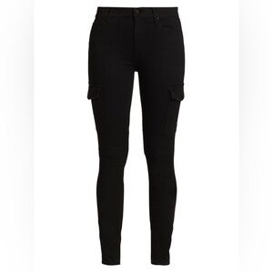 Mother jeans charmer cargo skinny jeans black/grey cargo size 29 women’s